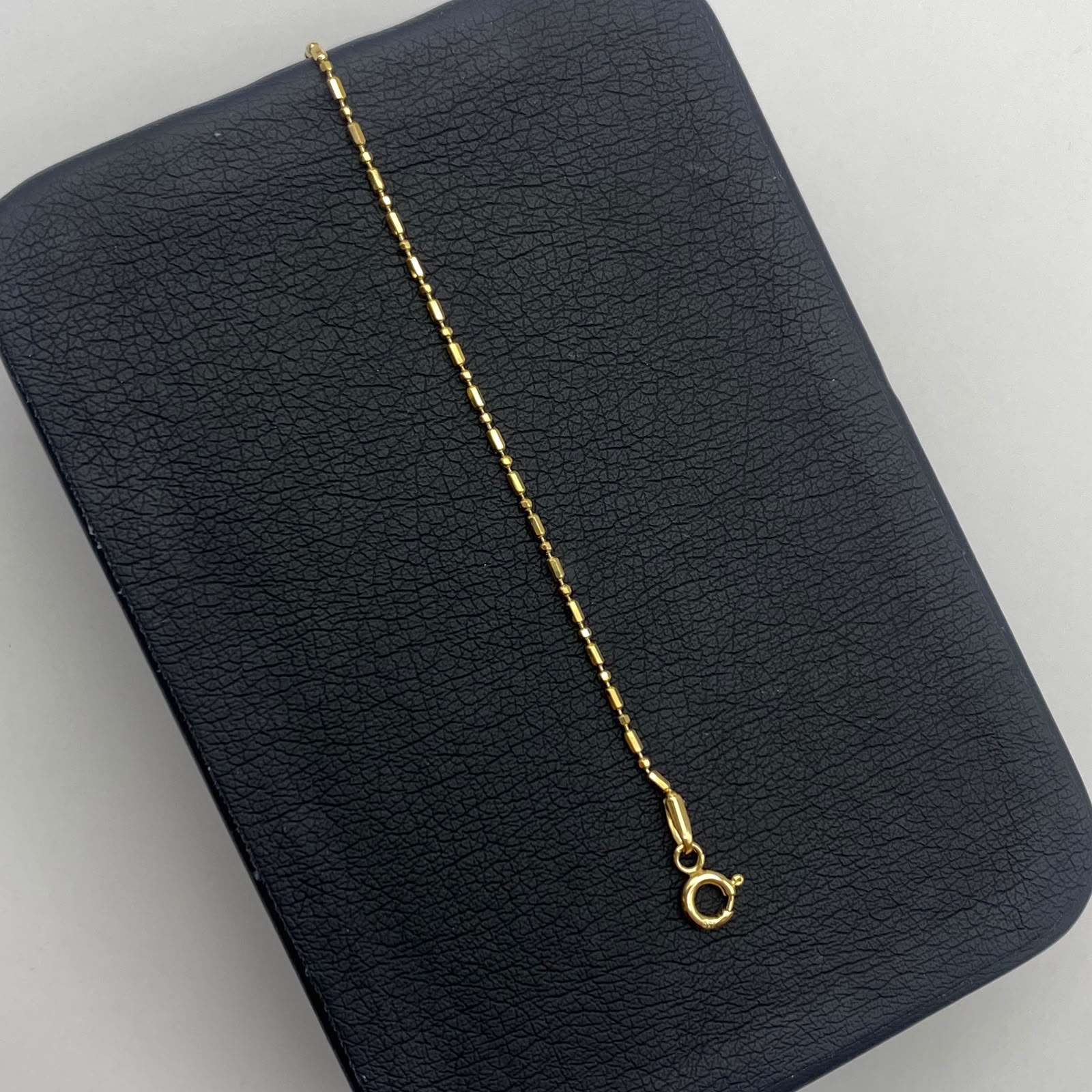 Tobillera It Militar especial Oro amarillo 18k +2 / 1,25 Gr / 1,1 mm / 19 Cm