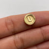 Herraje tambor letra u Oro amarillo 0,5 Gr / 1 Cm