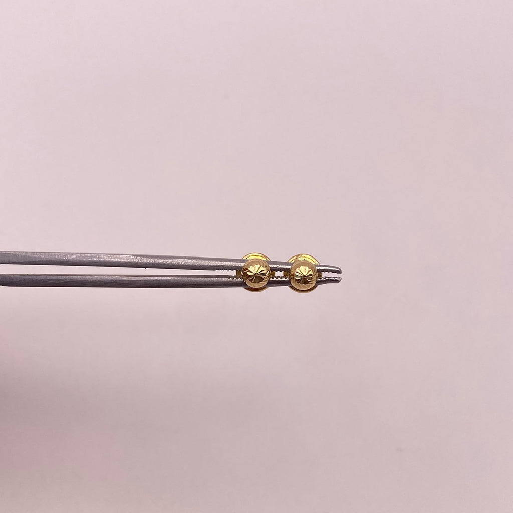 Topos bola diamantada 4mm Oro amarillo 18k 0,5 Gr