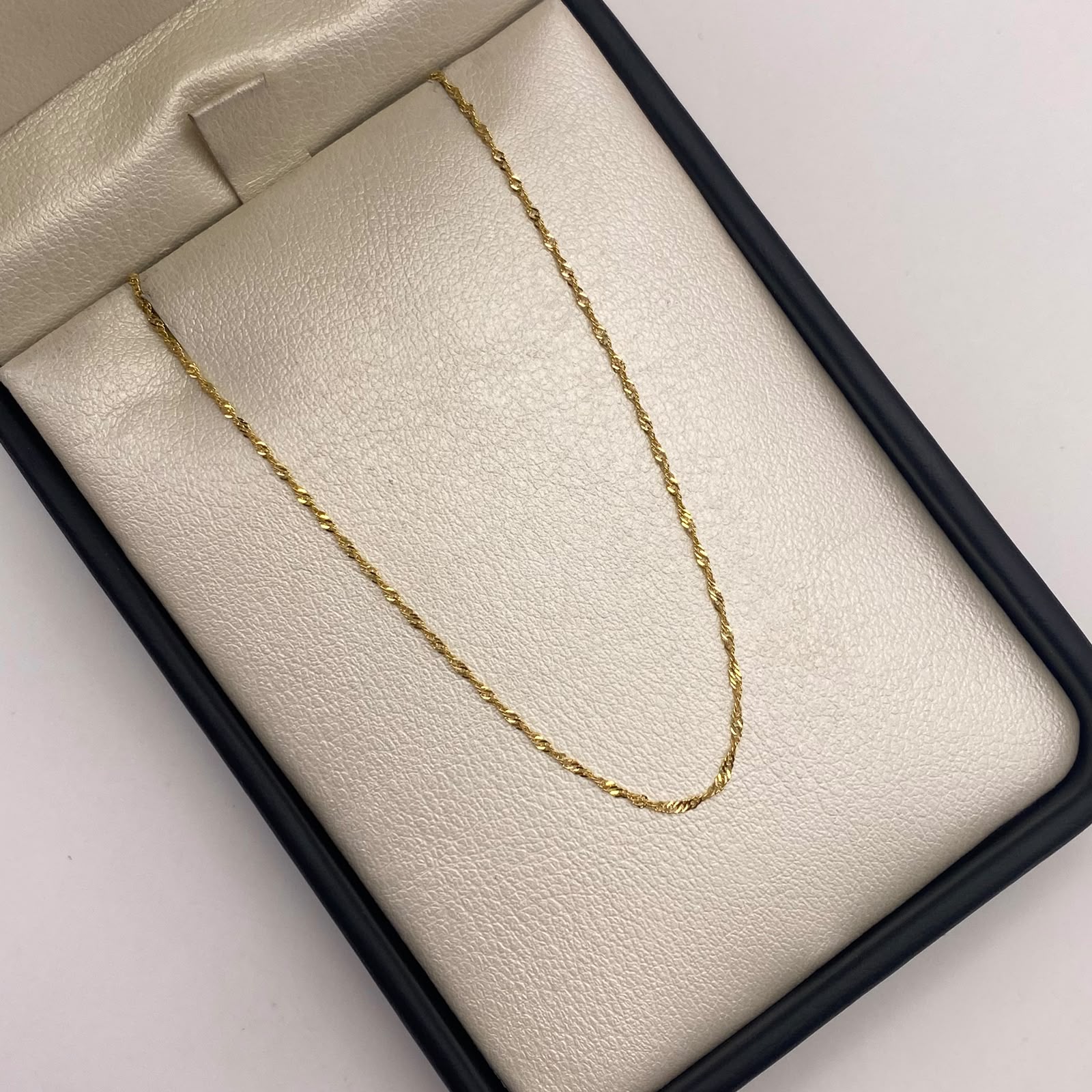 Cadena It Singapur Oro amarillo 18k +1 / 1,11 Gr / 1 mm / 45 Cm