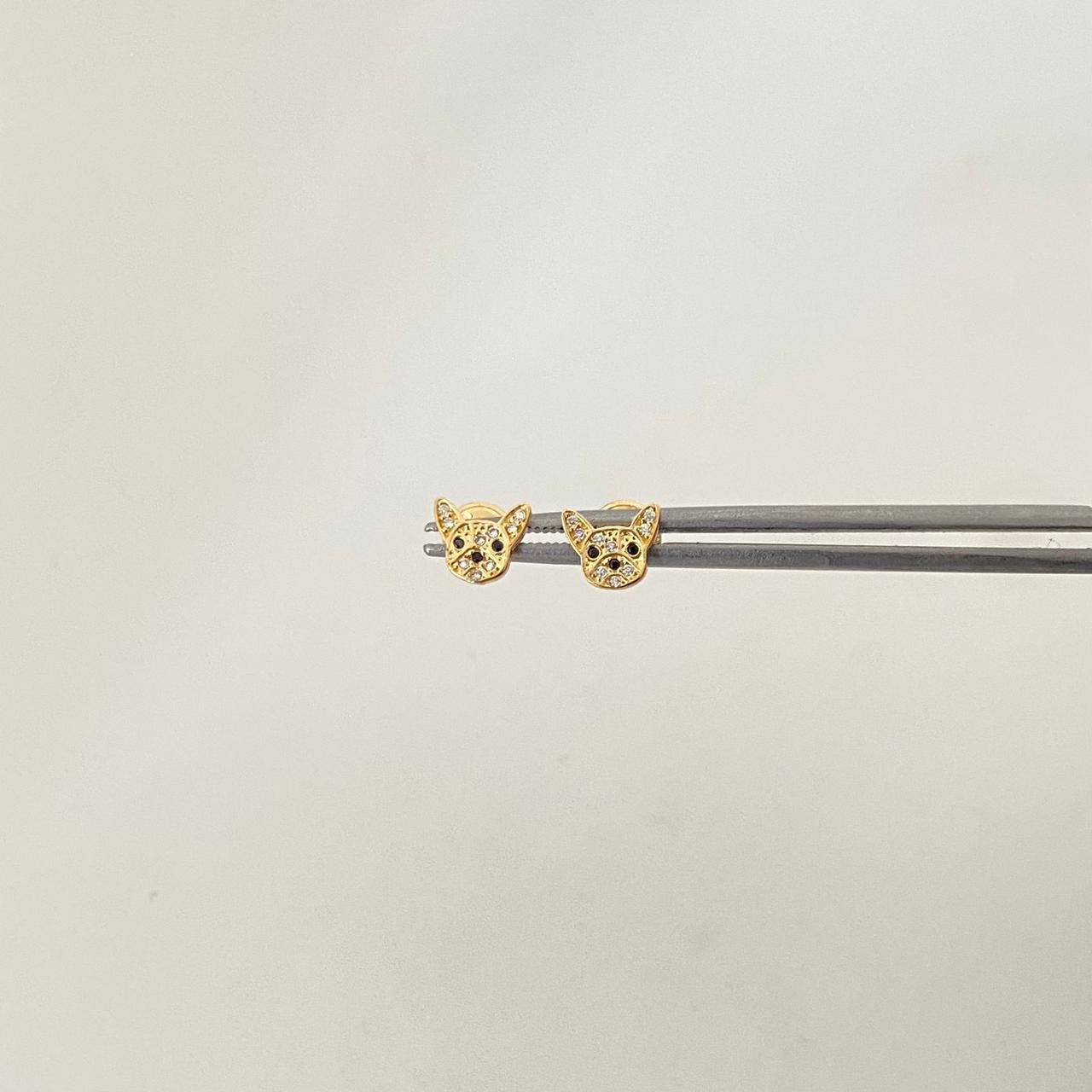 Topos perrito casting Oro amarillo 18k 1,0 Gr / 7,0 mm