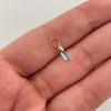 Dije Canutillo de Esmeralda Oro amarillo 18k 0,15 Gr / 2 mm / 1,1 Cm