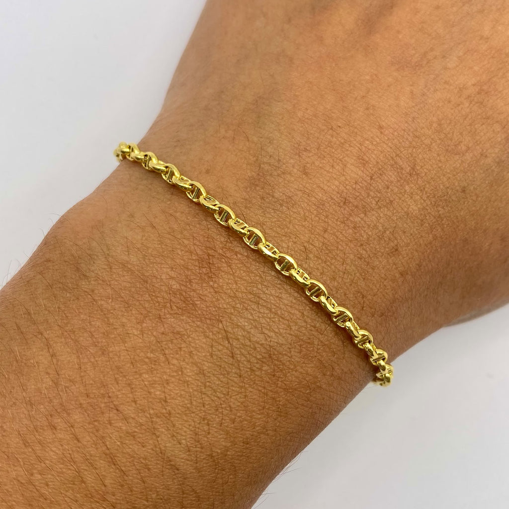 Tobillera It Escalera Oro amarillo 18k 2,35 Gr / 2,3 mm / 25 Cm
