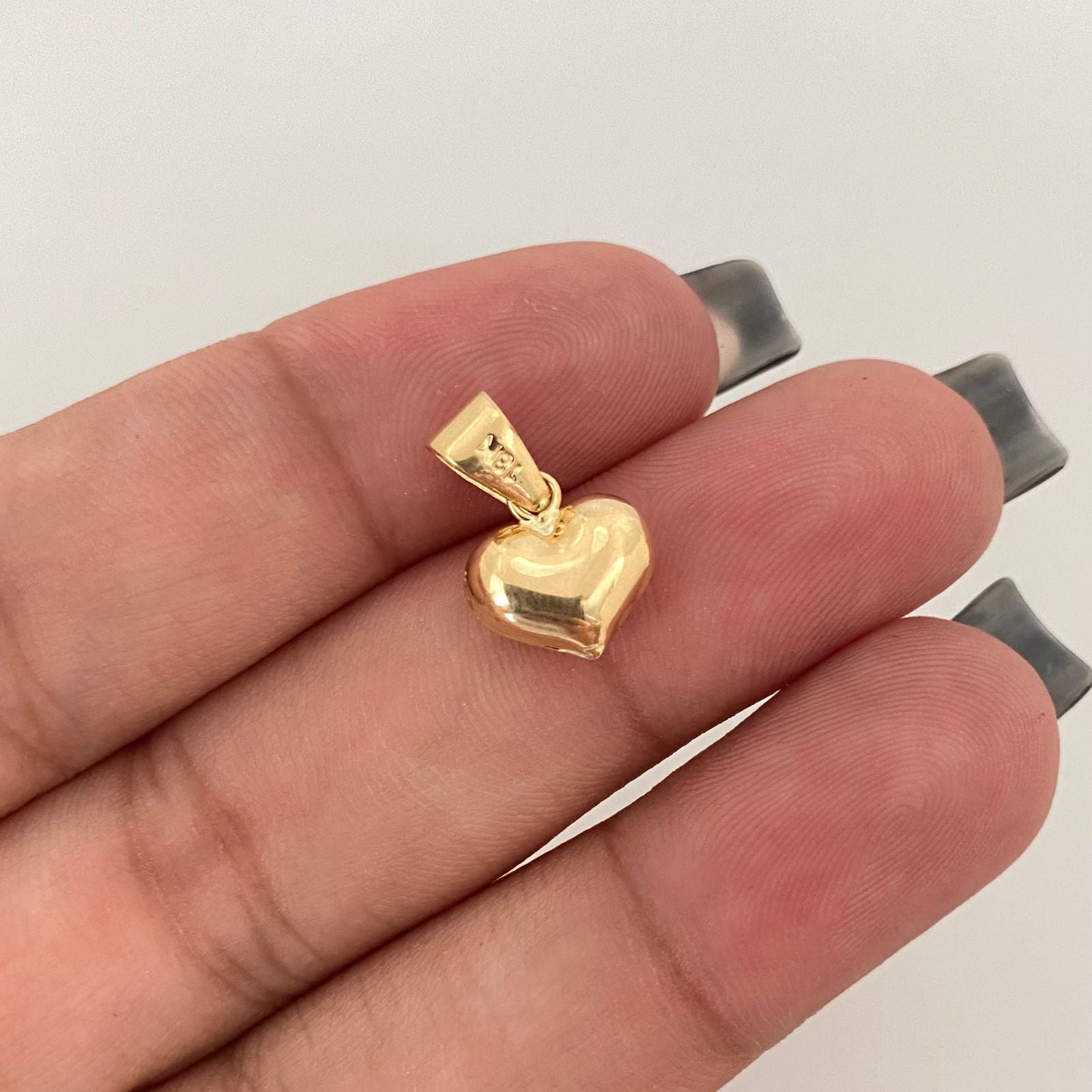 Dije corazon inflado Oro amarillo 18k 0,65 Gr / 1,5 Cm