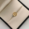 Herraje Letra T Diamantada Oro amarillo 18k 0,5 Gr / 1,1 Cm
