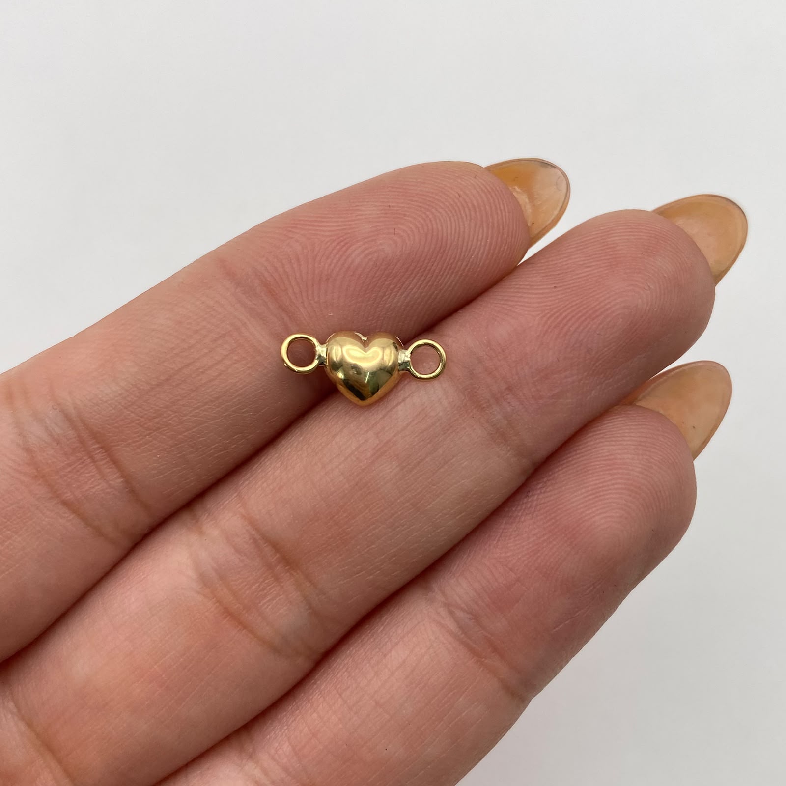 Herraje corazon inflado Oro amarillo 18k 0,25 Gr / 1,5 Cm