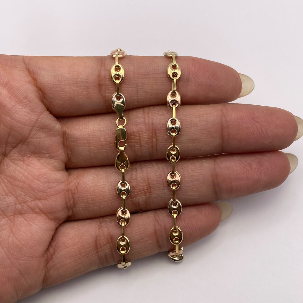 Cadena gc Tres oros 18k 9,15 Gr / 4,6 mm / 60 Cm Broche 0,40