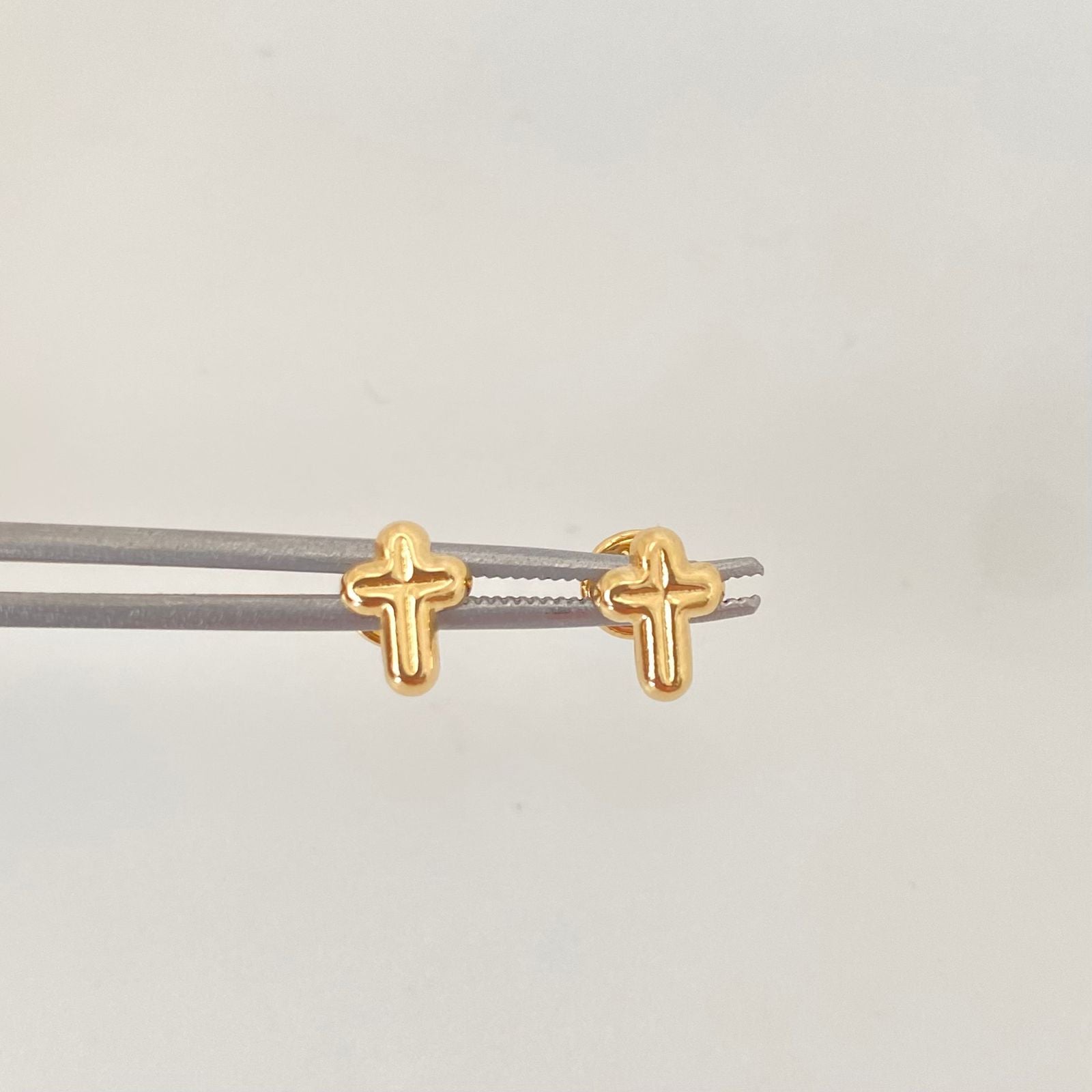 Topos cruz punta redonda Oro amarillo 18k 0,6 Gr / 5,9 mm