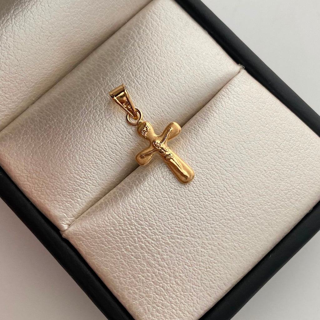 Dije Cruz Cristo Oro amarillo 18k 0,35 Gr / 9,6 mm / 2 Cm