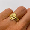 Anillo Cruz Cristo Oro amarillo 18k / Talla 5 / 2,65 Gr / 4,2 mm