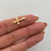 Herraje Cruz Cristo Oro amarillo 18k 0,45 Gr / 2,2 Cm