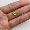 Herraje trebol diamantado Oro amarillo 18k 0,4 Gr / 1,3 Cm