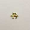 Herraje Caballo herradura circones verdes Oro amarillo 18k 1,85 Gr / 1,7 Cm