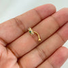 Piercing flor punto circon verde ( joya ) Oro amarillo 18k 0,8 Gr