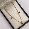 Tobillera gc corazón inflado Oro amarillo 18k 4,28 Gr / 3,2 mm / 28 Cm Broche 0,40