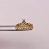 Anillo 15 Circones blancos Oro amarillo 18k / Talla 6 1/2 / 2,41 Gr