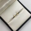 Topos Alas circones blancos Oro amarillo 18k 0,7 Gr / 7,8 mm