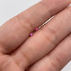 Topos Circones fucsias Oro amarillo 18k 0,35 Gr / 2,5 mm