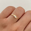 Anillo Solitario Oro amarillo 18k / Talla 5 1/2 / 0,95 Gr / 1,2 mm