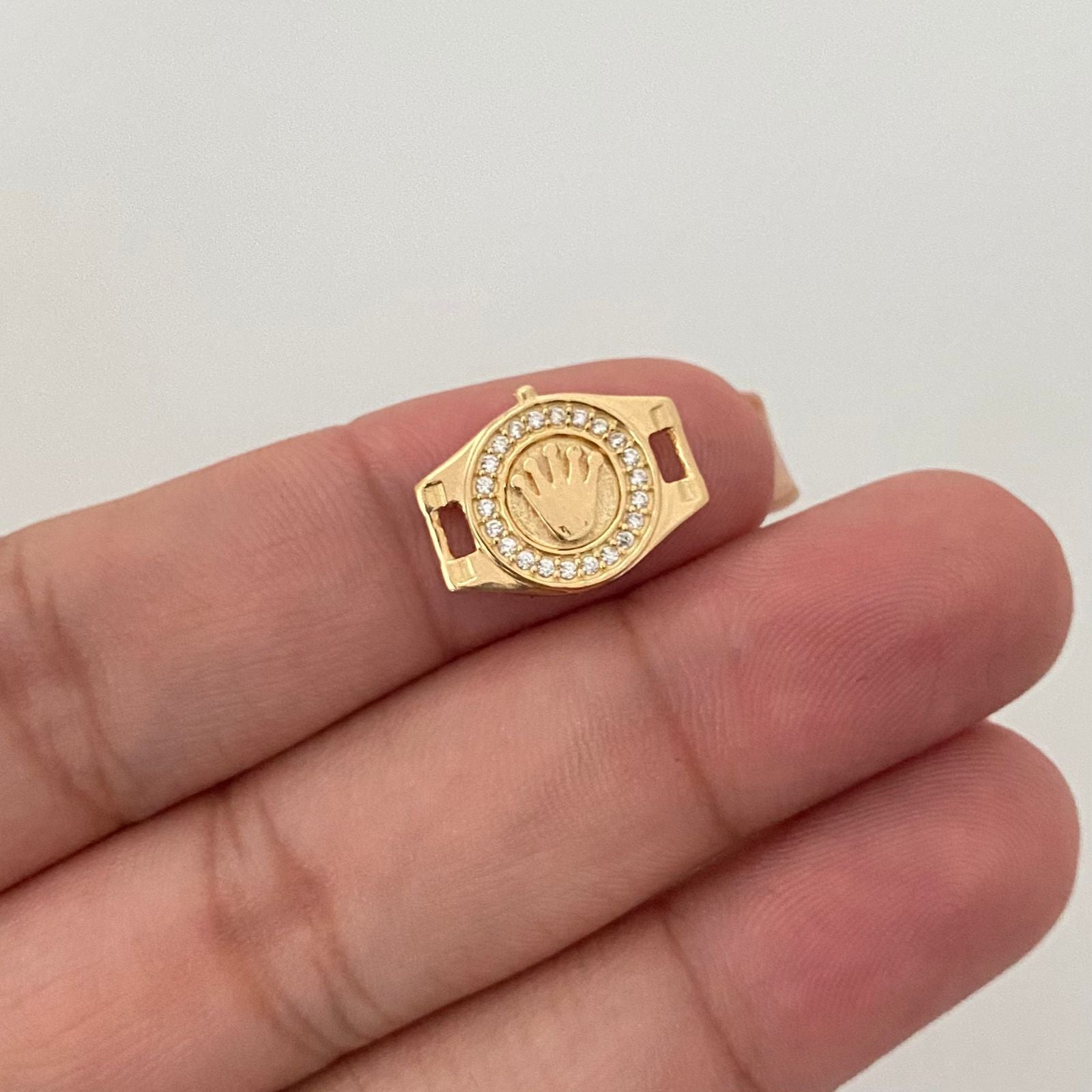 Tobillera reloj corona rx borde casting Oro amarillo 18k 1,90 Gr / 1,5 Cm