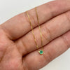 Cadena It Veneciana + dije pasante de esmeralda Oro amarillo 18k +1 / 1,16 Gr / 0,6 mm / 40 Cm