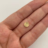 Herraje tambor letra O diamantada Oro amarillo 0,20 Gr / 0,5 Cm