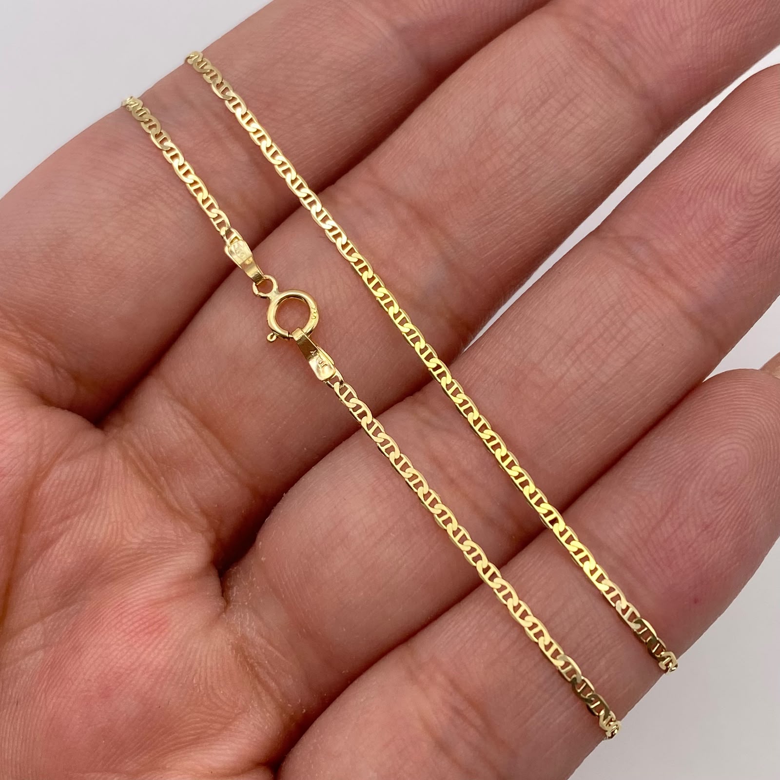 Cadena It Escalera plana especial Oro amarillo 18k 1,95 Gr / 1,3 mm / 50 Cm