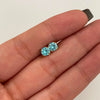 Topos Circon Azul Pastel Oro amarillo 18k 1,05 Gr / 5 mm