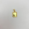 Dije placa fotograbado marco diamantado  Oro amarillo 0,75 Gr / 2,5 Cm