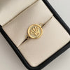 Herraje corona rx con diamantado  Oro amarillo 18k 0,7 Gr / 1,2 Cm