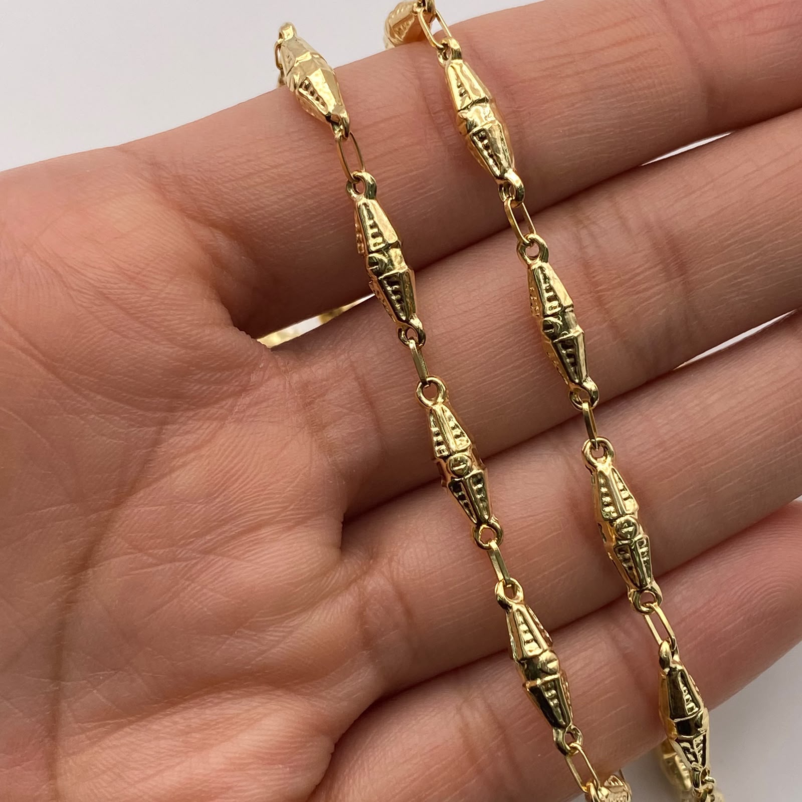 Cadena Dubai Oro amarillo 18k 8,80 Gr / 3,8 mm / 60 Cm Broche 0,40