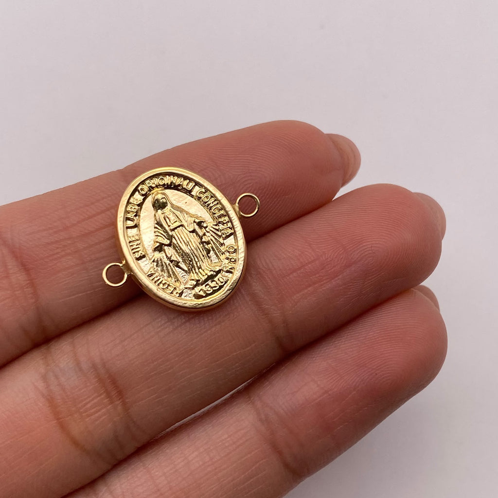 Herraje virgen milagrosa Oro amarillo 18k 1,25 Gr / 2 Cm