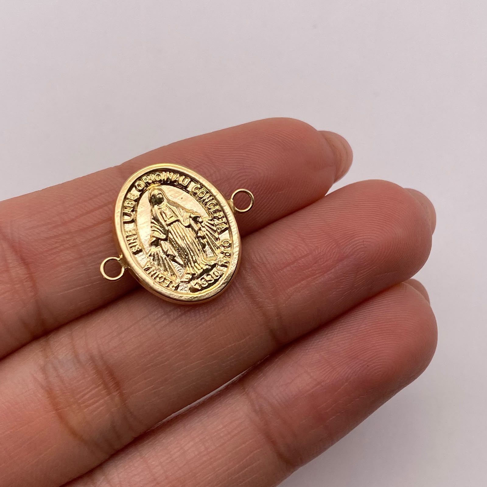 Herraje virgen milagrosa Oro amarillo 18k 1,23 Gr / 2 Cm