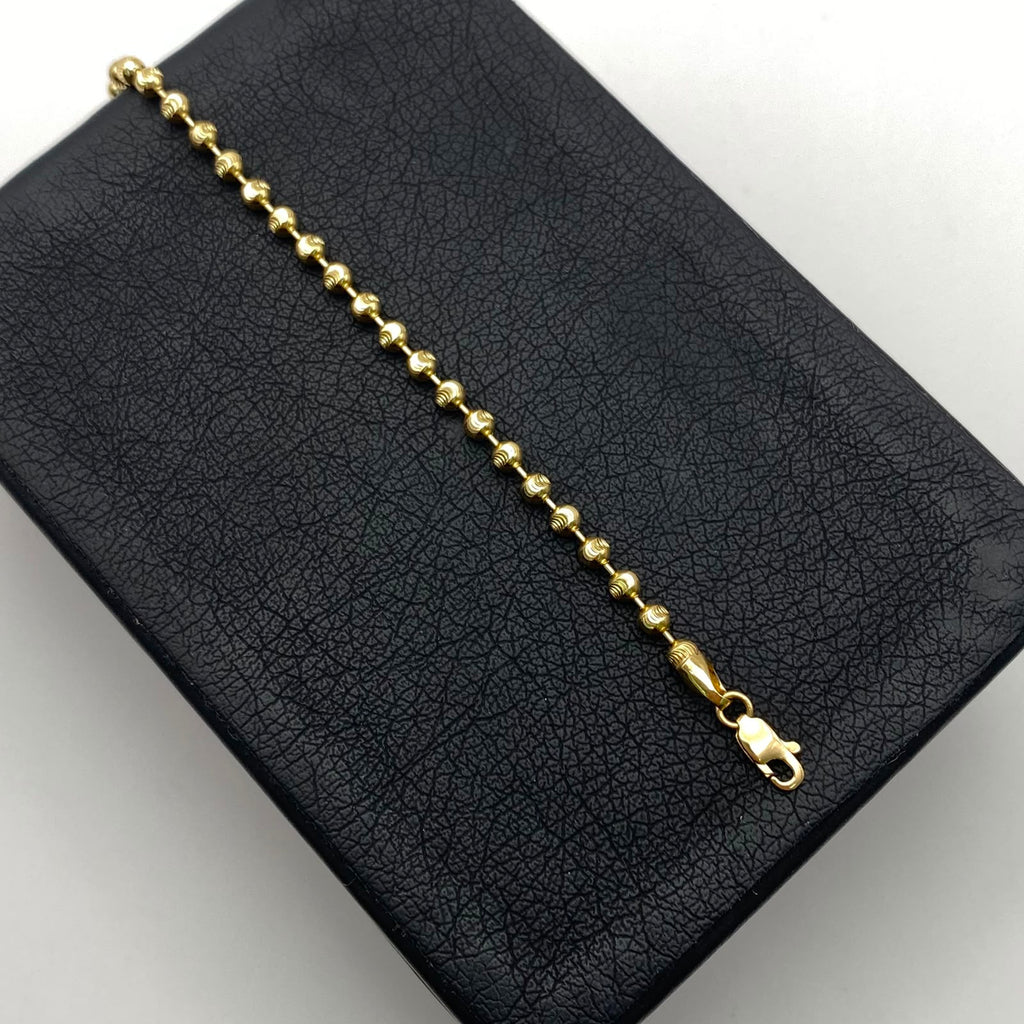 Pulso Militar luna diamantada Oro amarillo 18k +1 / 5,30 Gr / 2,5 mm / 19,7 Cm Broche 0,40