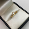 Anillo Solitario Oro amarillo 18k / Talla 6 1/2 / 1 Gr / 1,4 mm