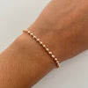 Pulso militra diamantado 3mm  Oro amarillo 18k +1 / 6,15 Gr / 19 cm Broche 0,60