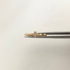Anillo denario centro cruz circones Oro amarillo 18k / Talla 10 / 3,80 Gr