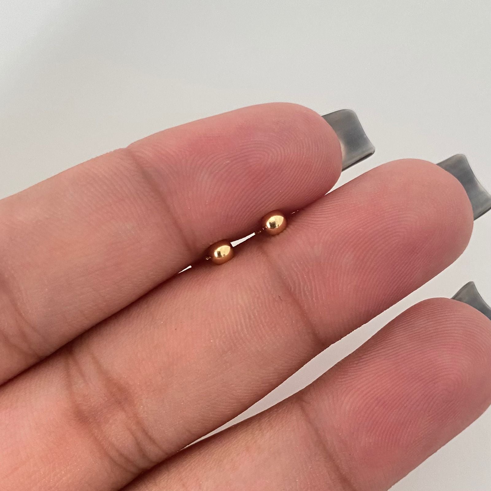 Topos bola lisa Oro amarillo 18k 0,45 Gr / 4,0 mm