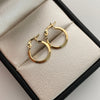 Candonga biselada lisa Oro amarillo 18k 0,80 Gr / 1,5 Cm