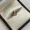 Herraje Trebol diamantado Oro amarillo 18k 0,75 Gr / 1,4 Cm