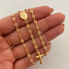 Rosario Gc Virgen Milagrosa Oro amarillo 18k 6,95 Gr / 3,4 mm / 60 Cm Broche 0,40