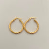 Candonga Entorchada Oro amarillo 18k 2,55 Gr / 2,8 Cm