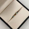 Topos Circon Azul Turquesa Oro amarillo 18k 0,4 Gr / 2,7 mm