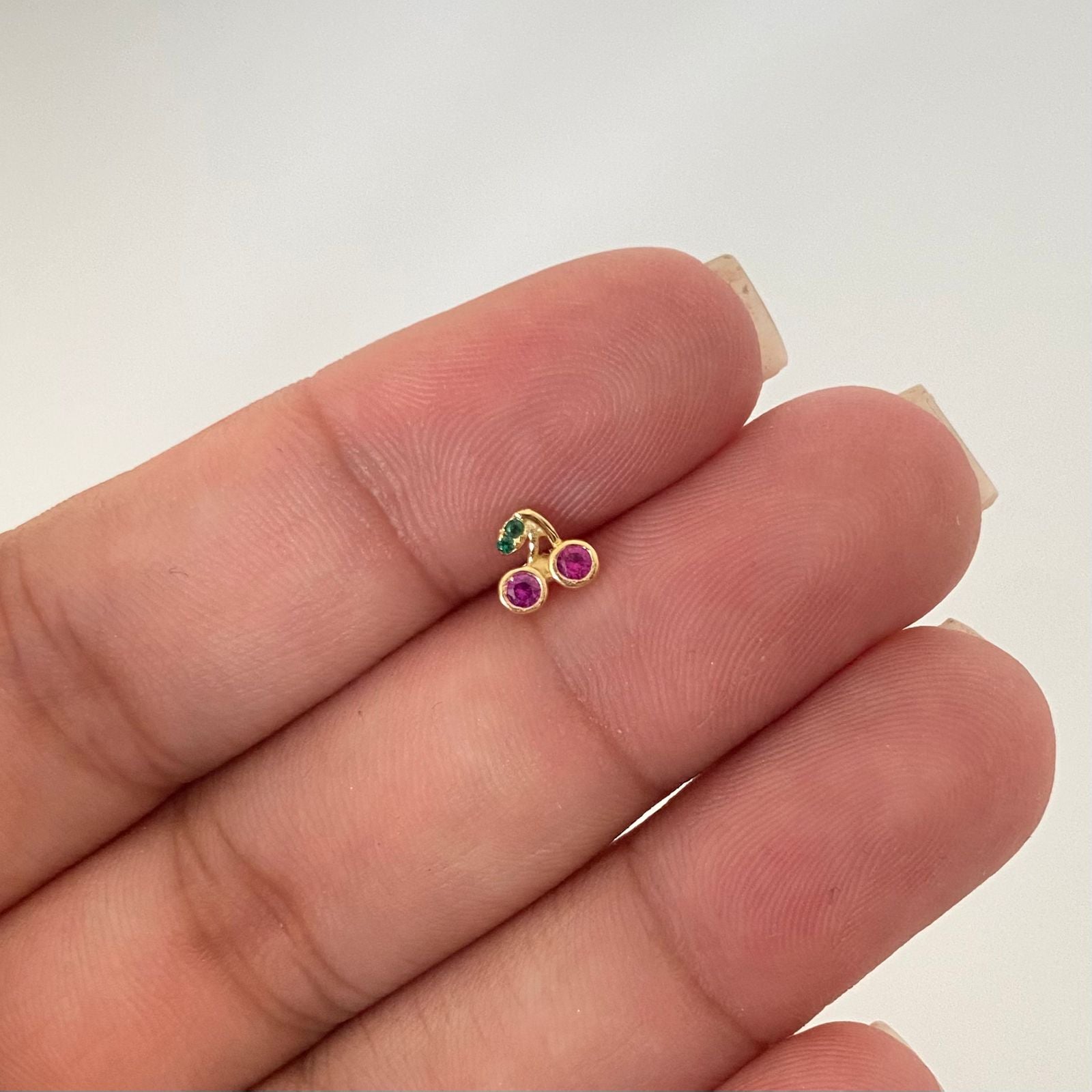 Piercing cereza (joya ) Oro amarillo 18k 0,6 Gr
