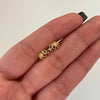 Topos Elefante Casting Circon Azul Oro amarillo 18k 1,15 Gr / 8,1 mm