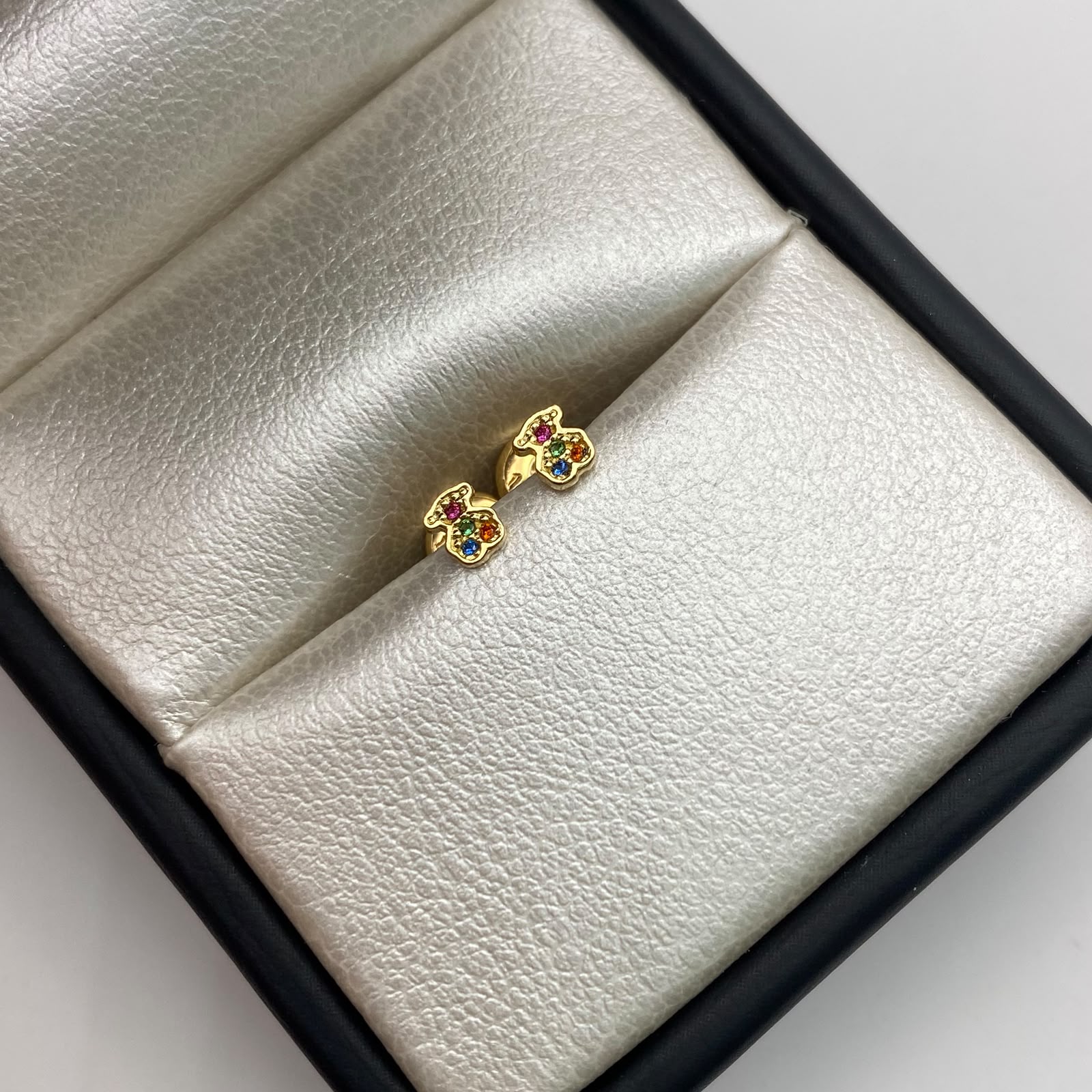 Topos Oso th multicolor Oro amarillo 18k 0,55 Gr / 3,4 mm