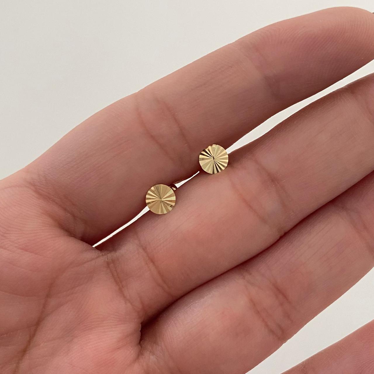 Topos Circulo Plano Diamantado Oro amarillo 18k 0,5 Gr / 5,2 mm