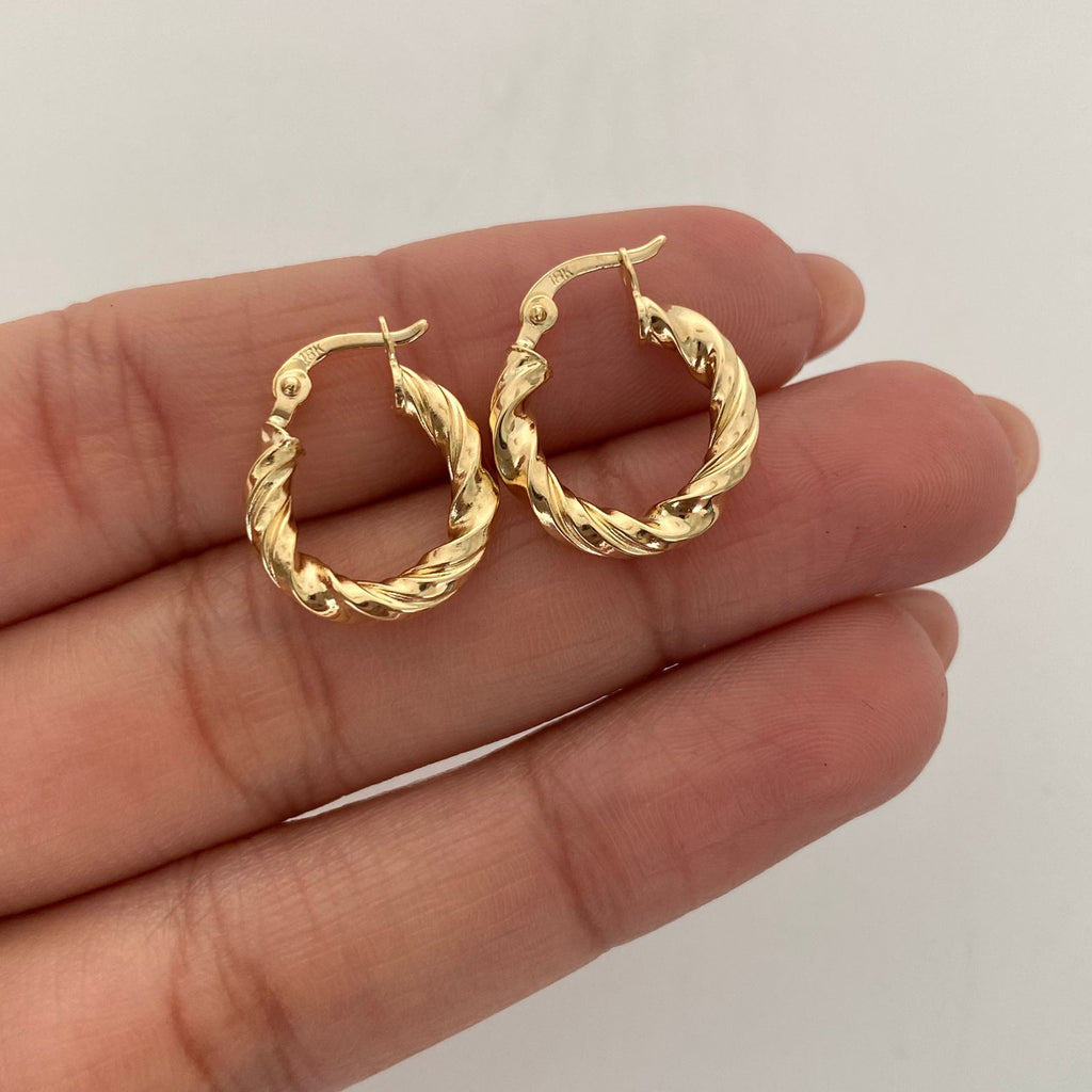 Candonga Entorchada Oro amarillo 18k 1,6 Gr / 1,8 Cm