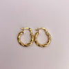 Candonga entorchada Oro amarillo 18k 1,28 Gr / 1,5 Cm