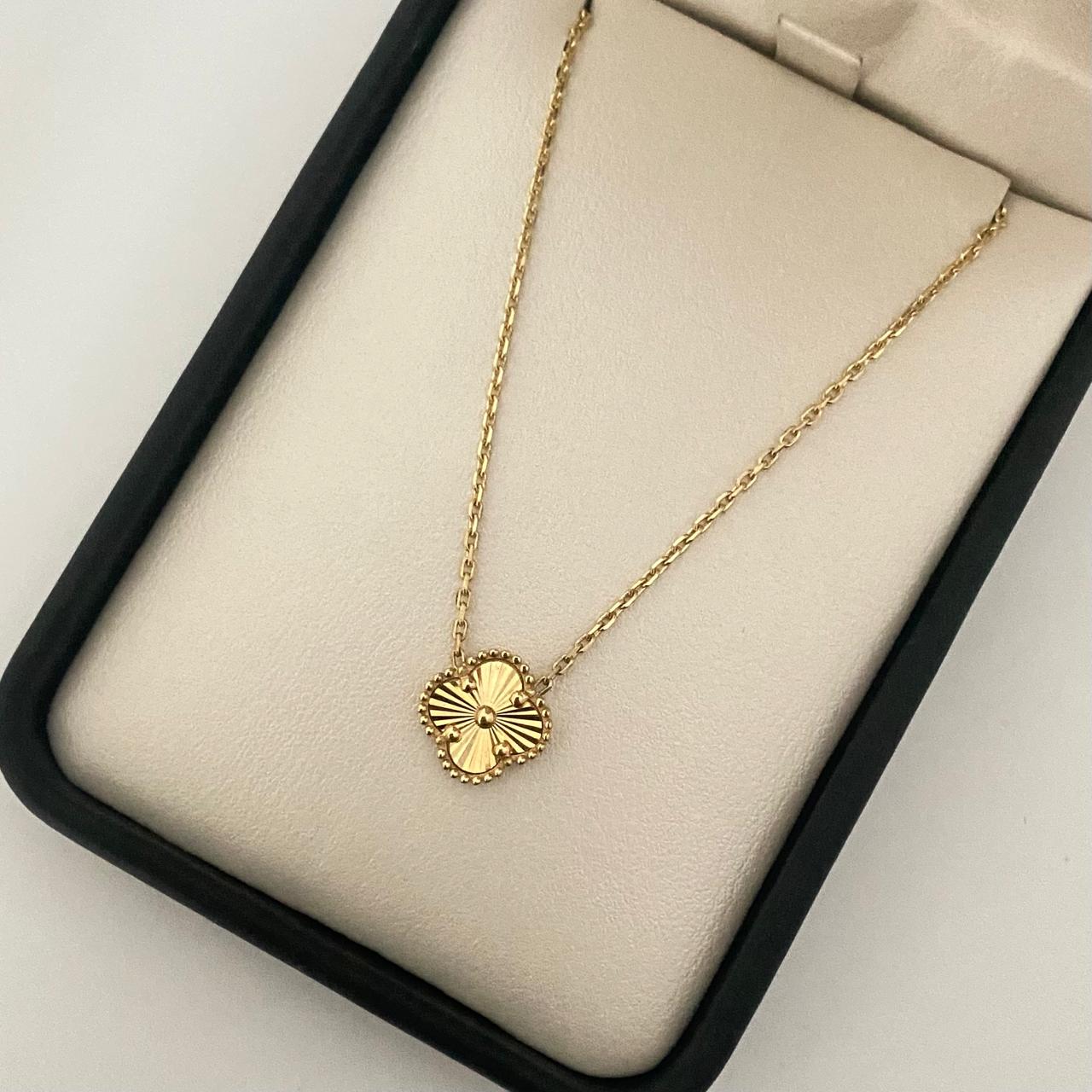 Cadena It trebol diamantado Oro amarillo 18k +4 / 5,05 Gr / 1,0 mm / 45 Cm